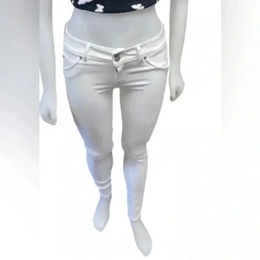Hudson Midrise Collin  Skinny White Jeans BNWT Size 26